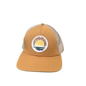 Outerknown Trucker Hat Logo Mesh Snapback Tan Cap